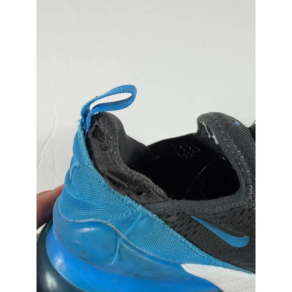 Nike Air Max 270 Anthracite Light Photo Blue Sneakers Size 4 youth